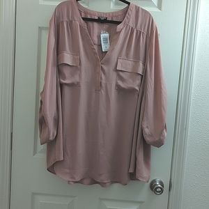 Torrid NWT 5 dusty pink women's blouse